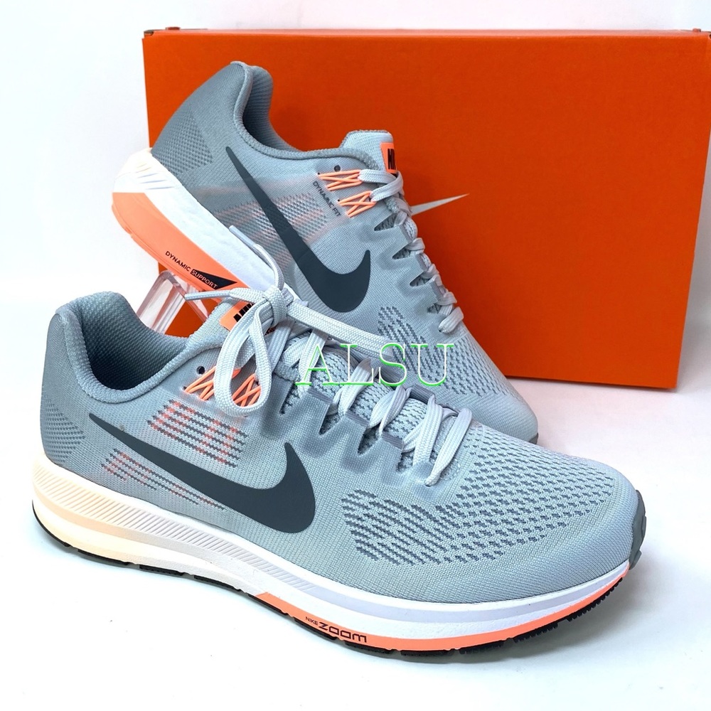 Nike Air Zoom Structure 21 Canvas Wolf Grey Women - Picture 9 of 12